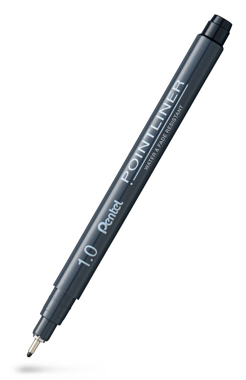 Fineliner PENTEL Pointliner 1,0mm svart