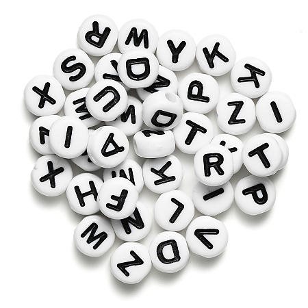 Bokstavspärlor vit 130 st