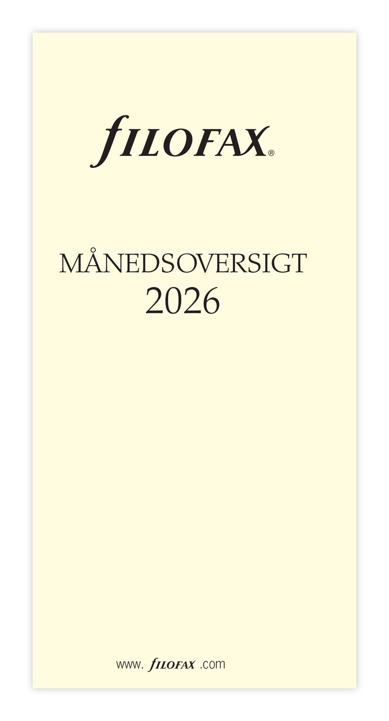 Filofax Månadsöversikt 2026