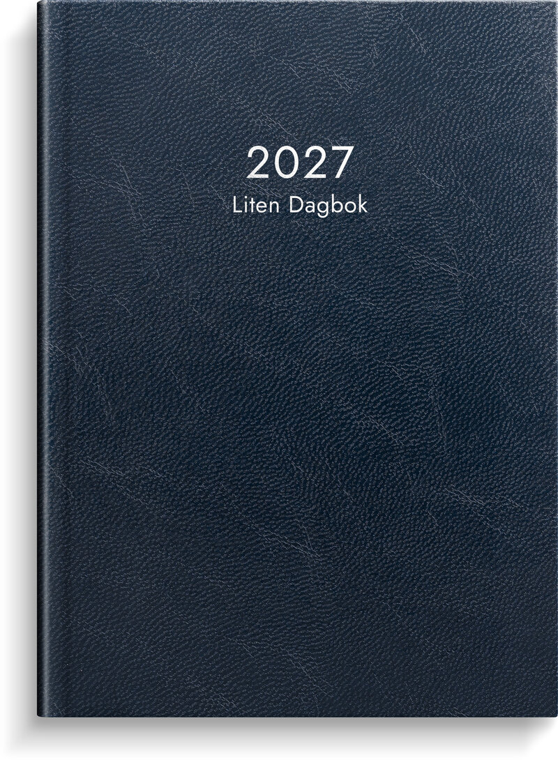 Liten Dagbok 2027 blått konstläder