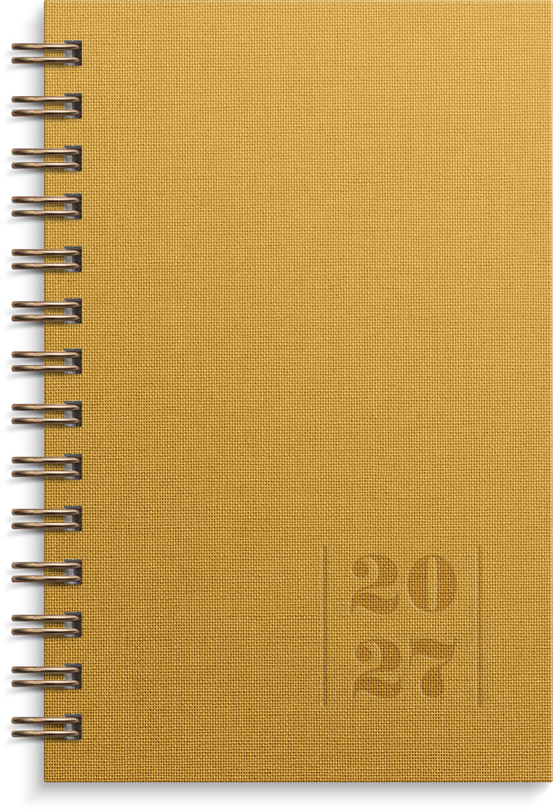 Kalender 2027 Leader Textile senapsgul