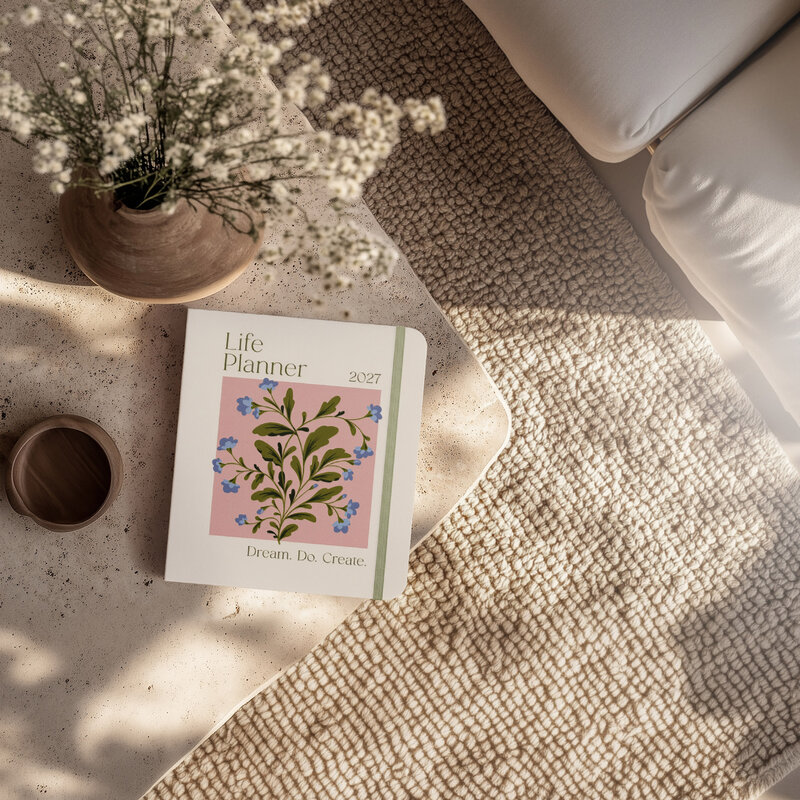 Life Planner Delicate Flowers 2027