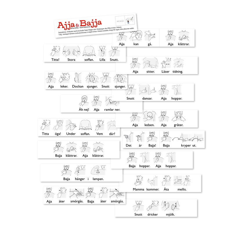 Teckenremsor till boken Ajja & Bajja