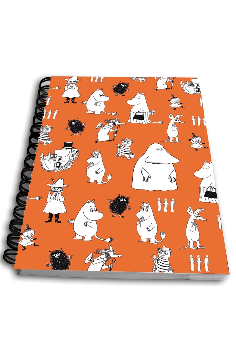 Mumin - Anteckningsbok (orange) : Spiralbunden