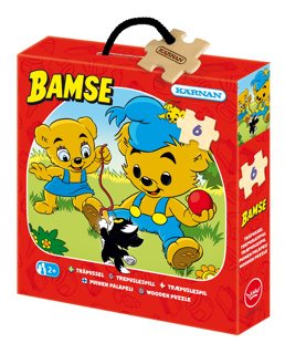 Pussel 6bit Bamse Katten Jansson leker