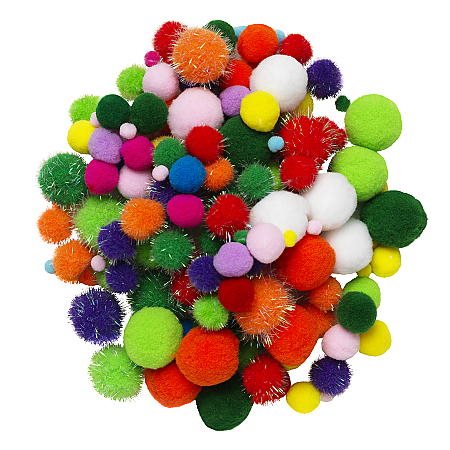 Pom Pom mix 150st basfärger