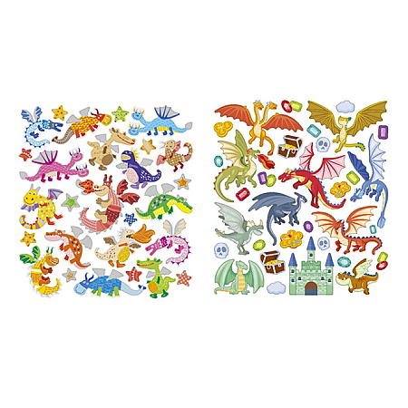 Stickers 4p Flygande drakar