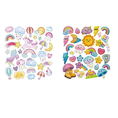 Stickers 4p Glada moln