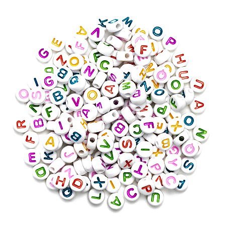 Pärlor alfabet A-Z färgmix