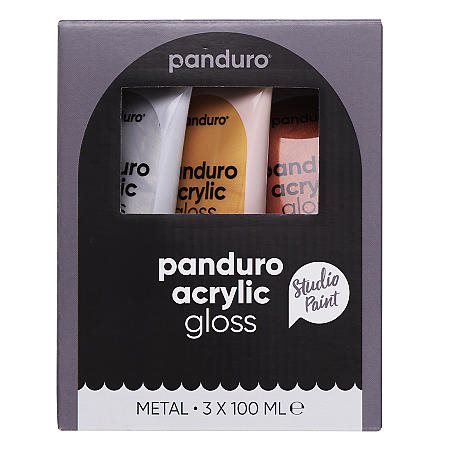 Acrylic gloss 3x100ml metal