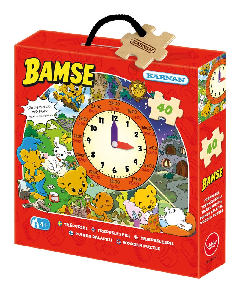 Pussel 40bit Bamse Klocka