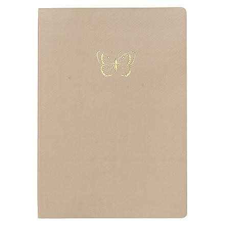 Dotted Journal beige fjäril