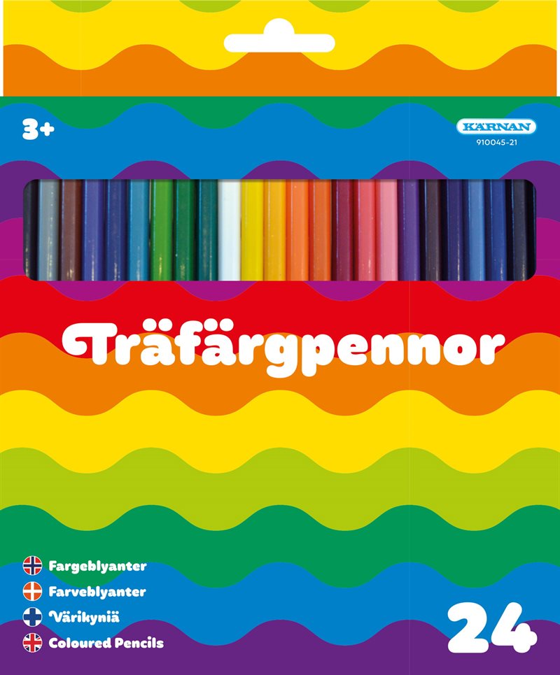 Träfärgpennor 24st 