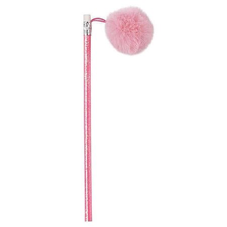 Blyertspenna med rosa pom pom