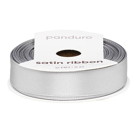 Satinband 12 mm 8 m grå