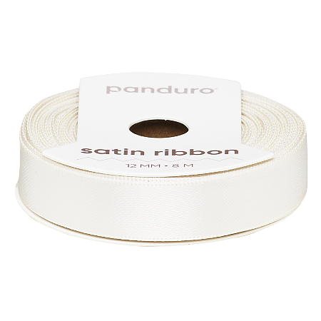 Satinband 12 mm 8 m creme