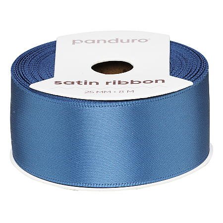 Satinband 25 mm 8 m denimblå