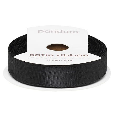 Satinband 12 mm 8 m svart