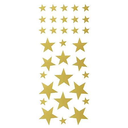 Stickers 4 ark stjärnor guld