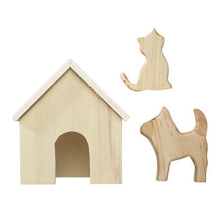 Hund och katt och ett hus