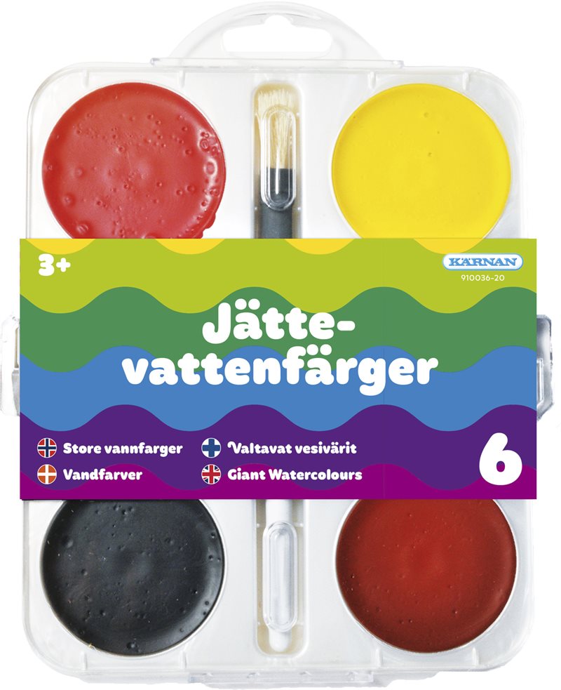 Jättefärgpalett 6 st