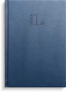 Kalender 2024 1-årsdagbok blått konstläder