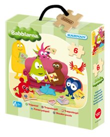 Träpussel 6 bitar Babblarna