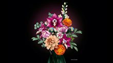 Vacker rosa blombukett 